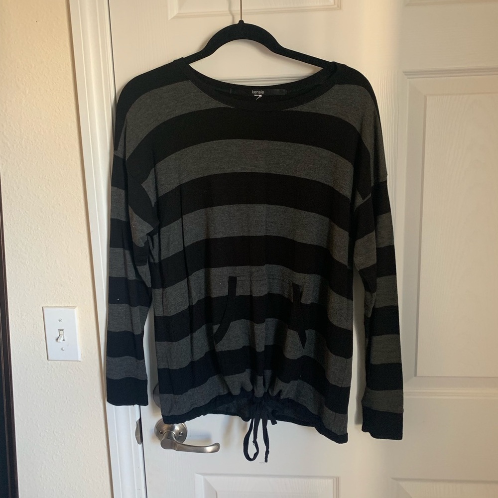 Striped crew neck sweater